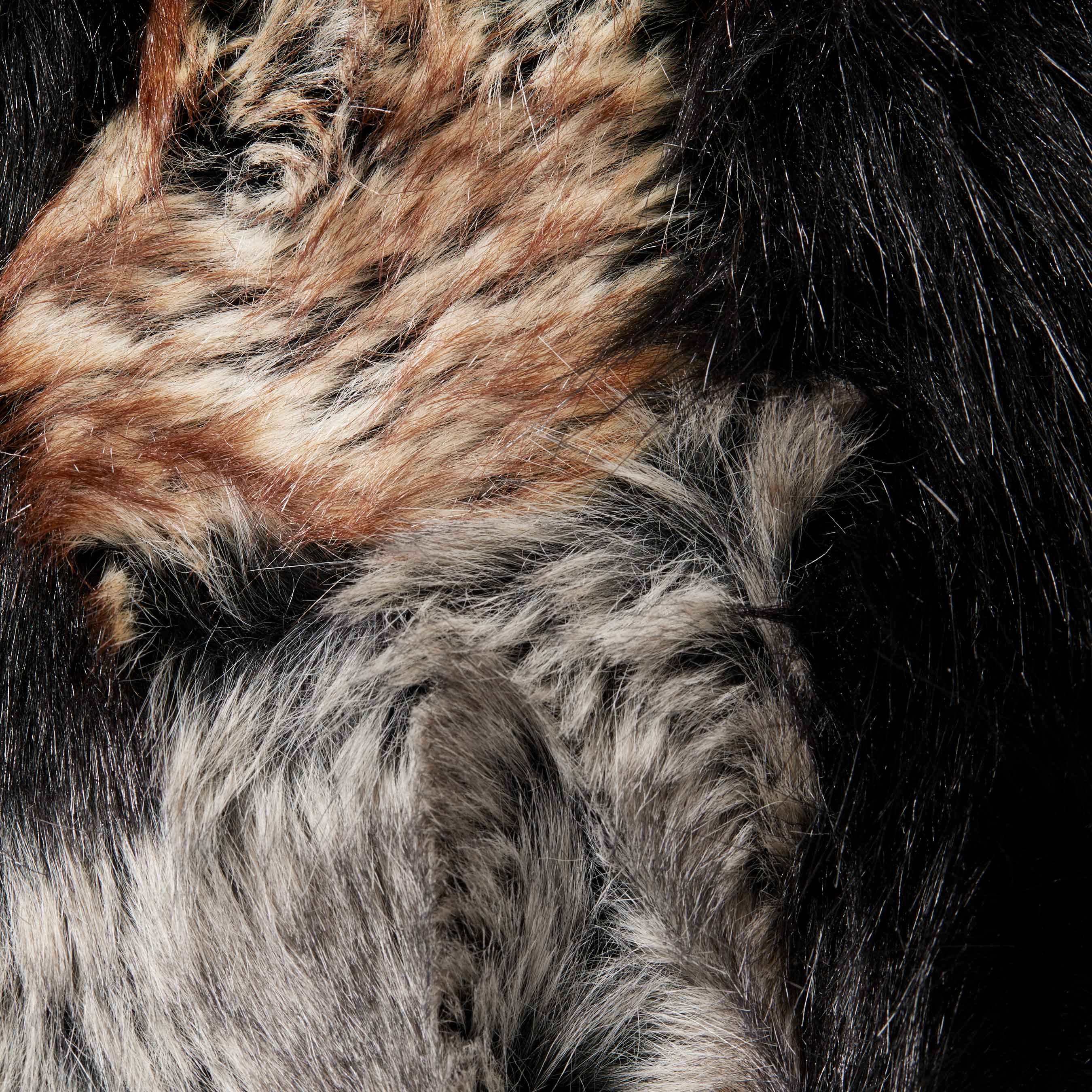 Patchwork WINDSTOPPER® Hooded Faux Fur Jacket view 8